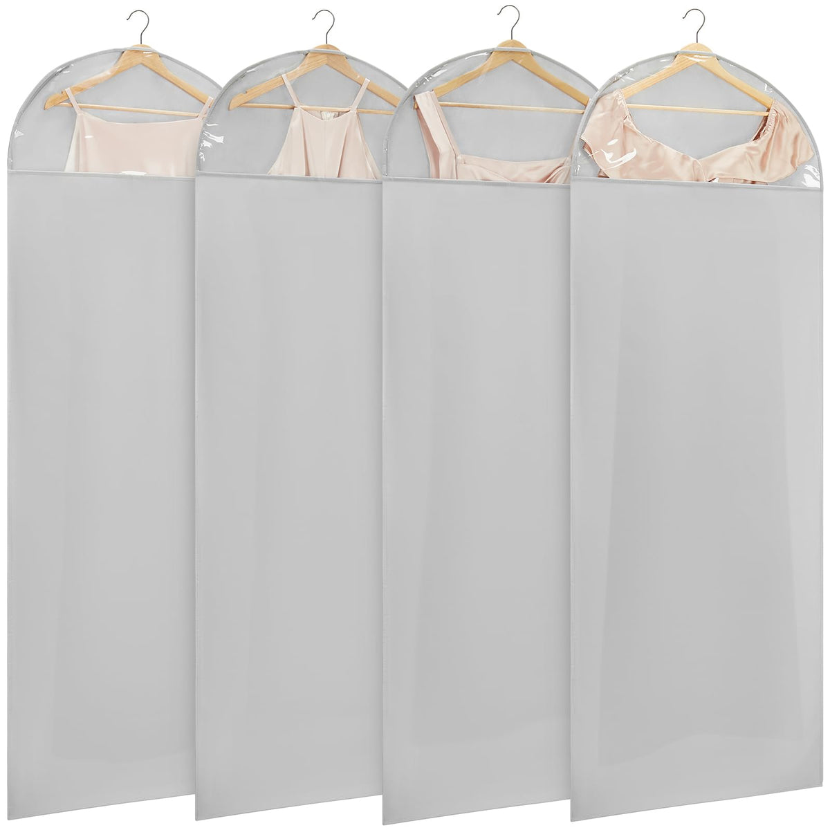 Carbrea 66" Garment Bag for Hanging Clothes, Dress Bags for Gowns, 2 Pack