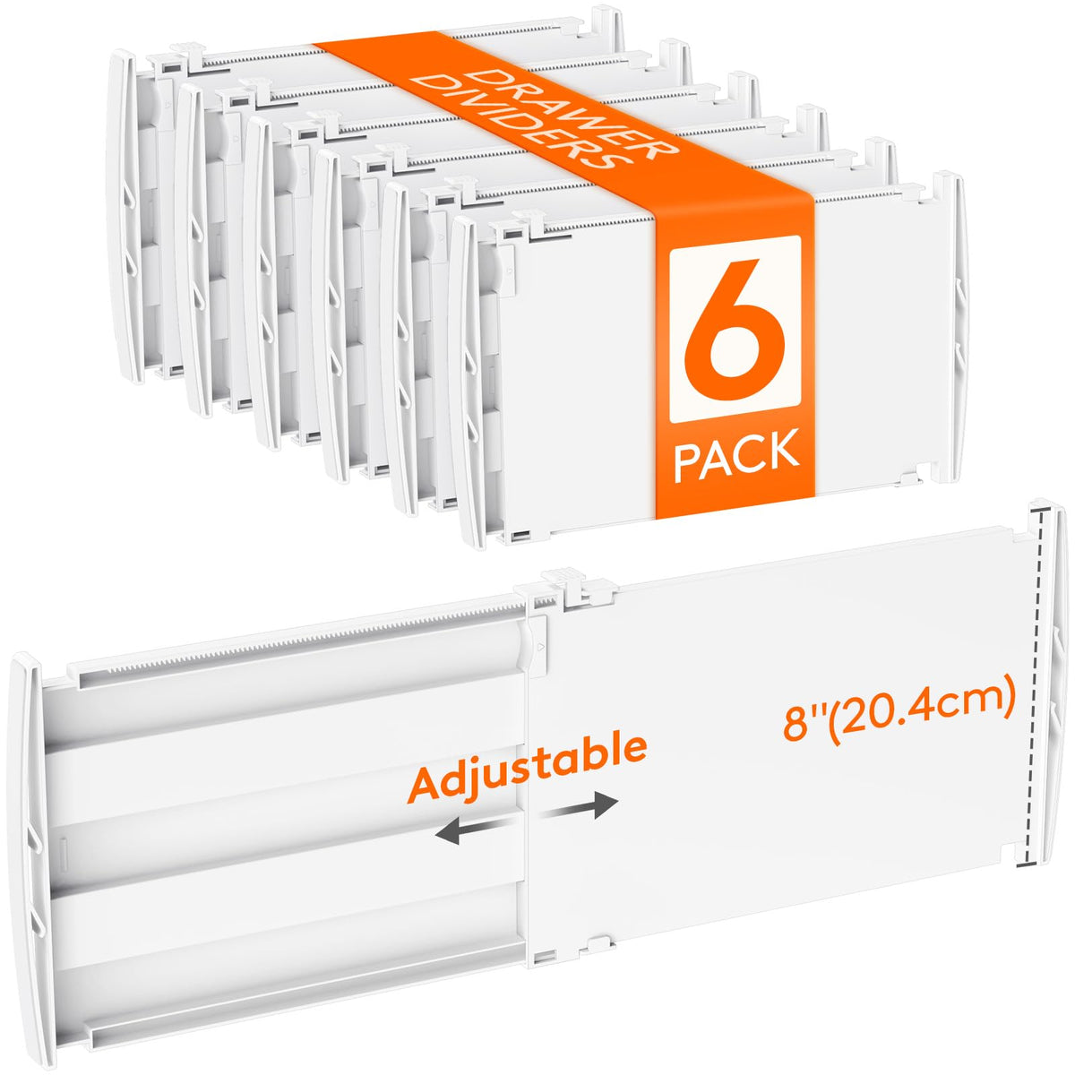 Lifewit 12 Pack 4" High Drawer Dividers, Adjustable Drawer Organizer Clothes