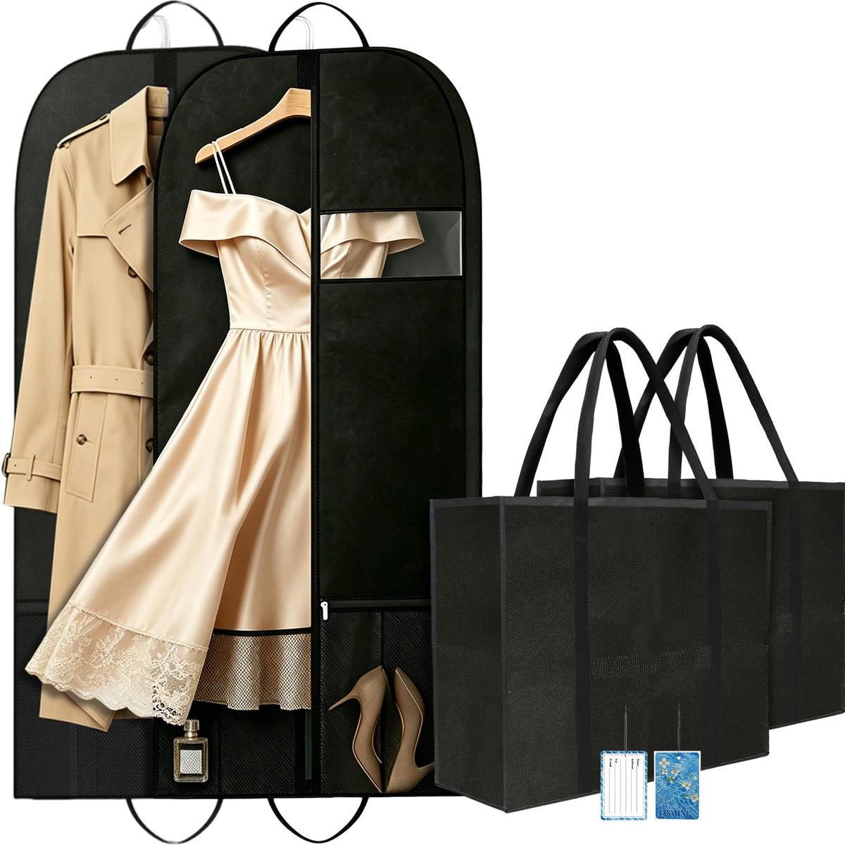 Premium Suit Bag for Travel, Wardrobe Garment Bag with Shoe Compartment