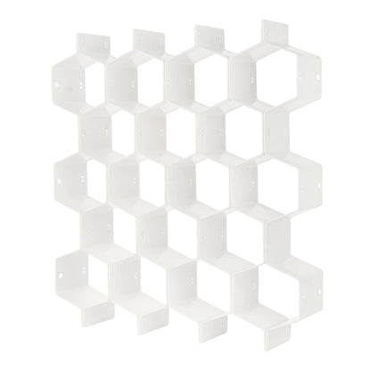 Poeland Drawer Divider Organizer DIY Plastic Grid Honeycomb Drawer Divider Gray 2 Pack