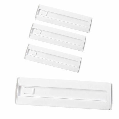 4 Pcs Drawer Dividers for Clothes,3.15" High 11.34"-19.69" clear
