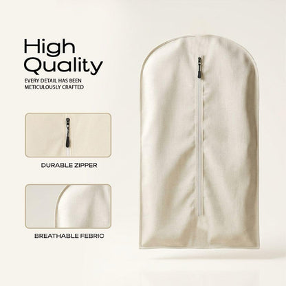 100% Cotton Garment Bag | Long | Breathable Garment Bags for Hanging Clothes | Garment Storage Bag for Long Dresses & Coats Storage | Pack of 1 (42 Inch)
