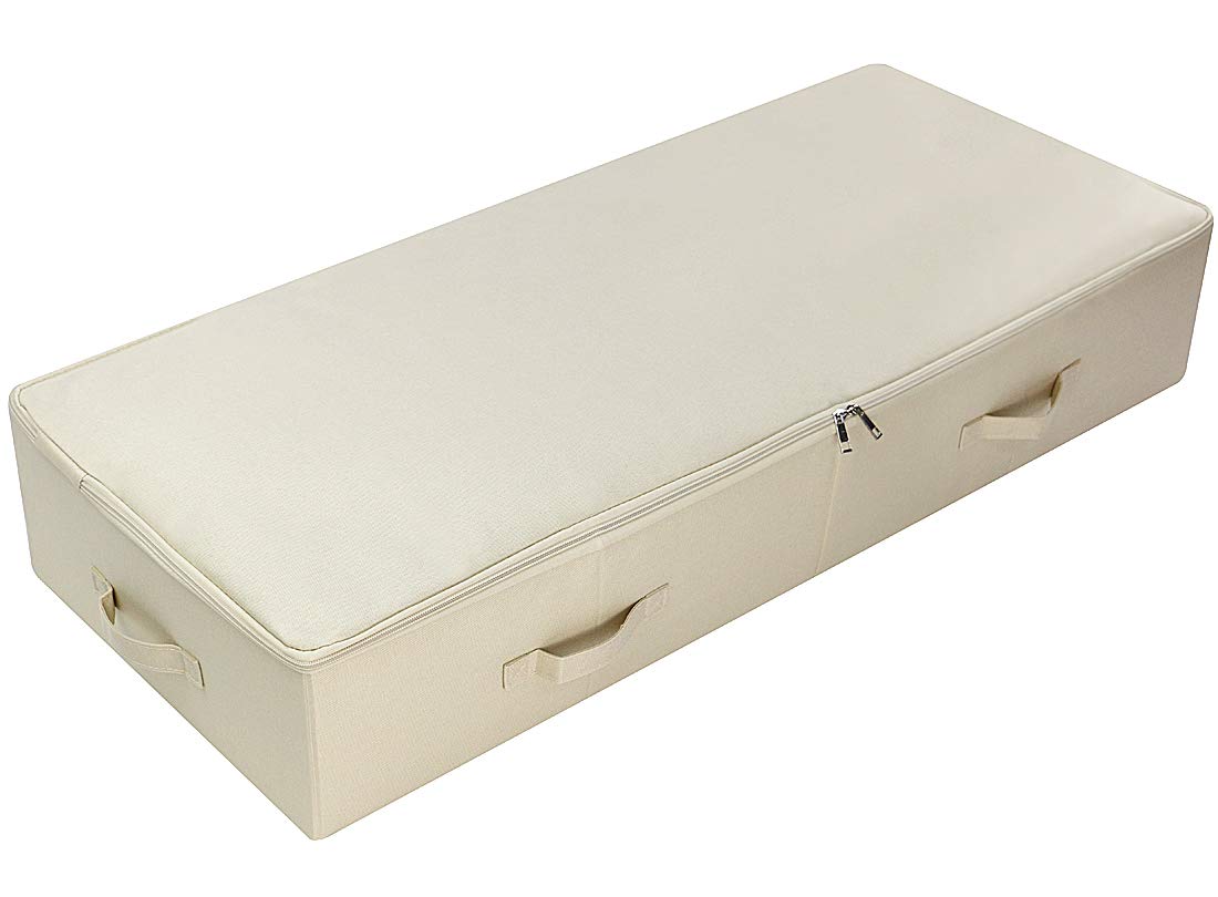 39.4" Bedroom Underbed Storage Boxes with Lid for Wedding Dress,Black Gray