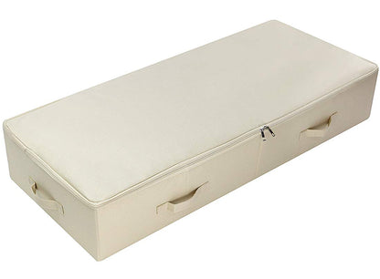 39.4" Bedroom Underbed Storage Boxes with Lid for Wedding Dress,Black Gray