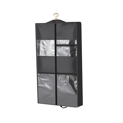 2 Packs Breathable Hanging Garment Bags for Clothes & Suits - 45" Fabric Suit Bags for Closet Storage, Garment Covers for Coats, Dresses, Jackets, Shirts, Wardrobe Protector (ecru)