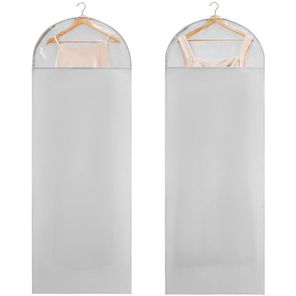 Carbrea 66" Garment Bag for Hanging Clothes, Dress Bags for Gowns, 2 Pack