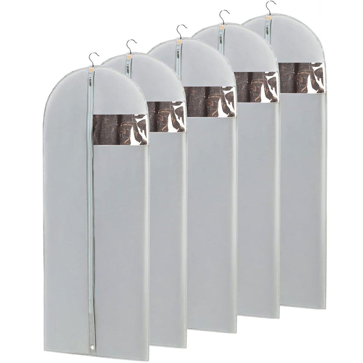 Garment Bags for Hanging Clothes 24"X48"Suit Bags for Closet Storage Plastic Waterproof Suit Cover Bags with Zipper for Suit, Sweaters, Coat Protector Travel Closet Clothing