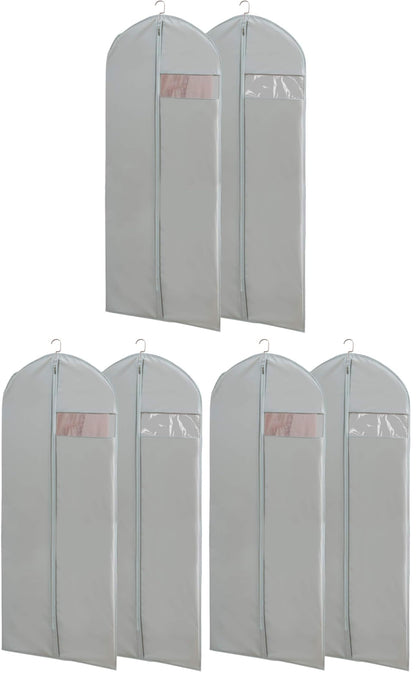 Dress Bags for Gowns Long, 65'' Long Dress Clear Garment Bag(Set of 2, 23.3'' X 65'')