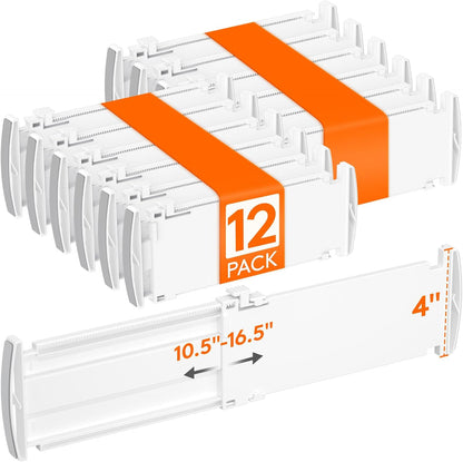 Lifewit 12 Pack 4" High Drawer Dividers, Adjustable Drawer Organizer Clothes