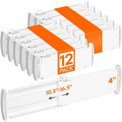 Lifewit 12 Pack 4" High Drawer Dividers, Adjustable Drawer Organizer Clothes