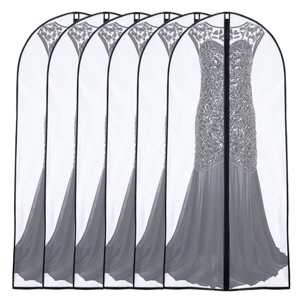Garment Bags for Hanging Clothes 24"X48"Suit Bags for Closet Storage Plastic Waterproof Suit Cover Bags with Zipper for Suit, Sweaters, Coat Protector Travel Closet Clothing