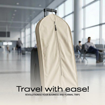 100% Cotton Garment Bag | Long | Breathable Garment Bags for Hanging Clothes | Garment Storage Bag for Long Dresses & Coats Storage | Pack of 1 (42 Inch)