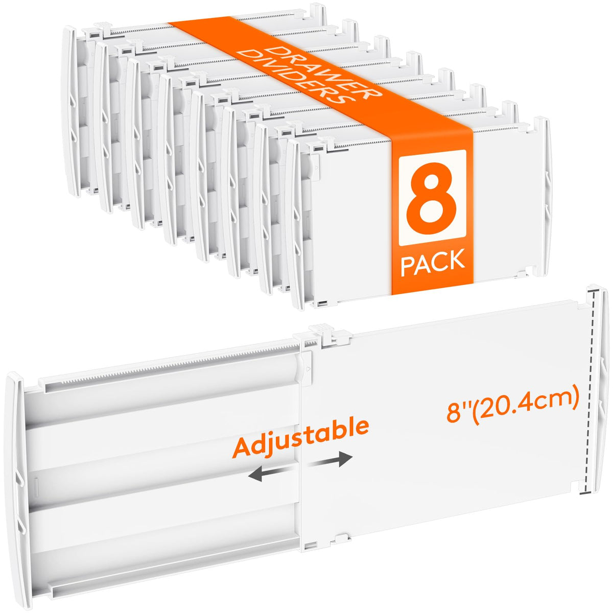 Lifewit 6" Tall Drawer Dividers, Adjustable Deep Drawer Organizer Clothes