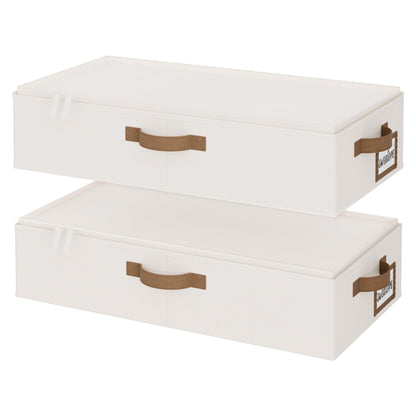 StorageWorks 6 Inch Low Profile Under Bed Clothes Storage Bins with Lids