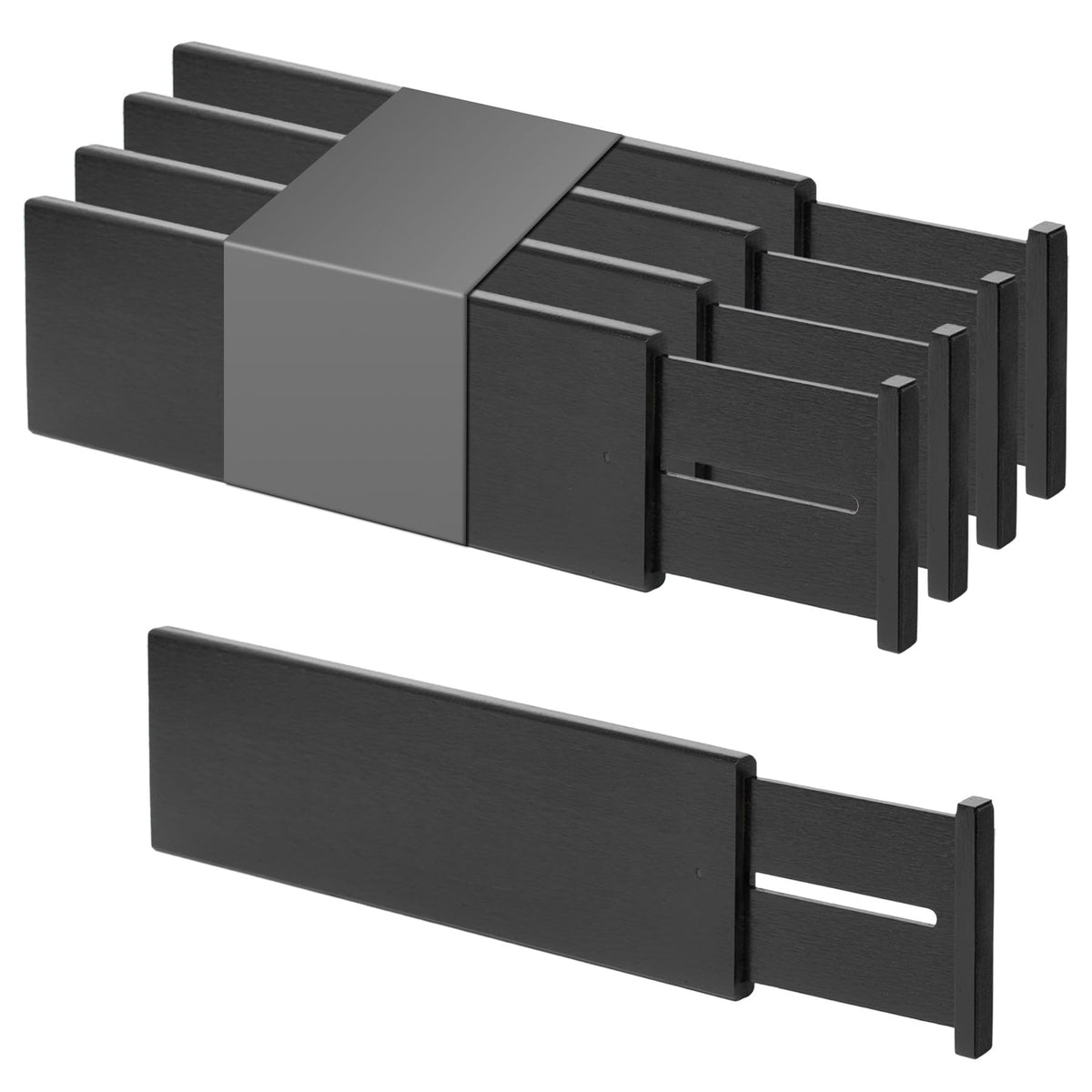 Utoplike 4 Pcs Bamboo Kitchen Drawer Dividers, Large Drawers Organizers
