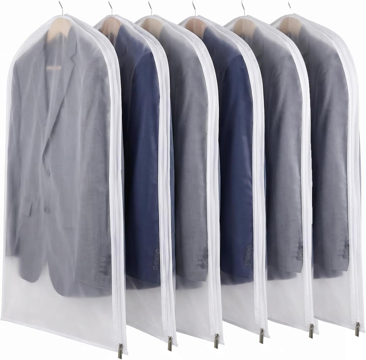 40" Garment Bags for Hanging Clothes, 6 Pack