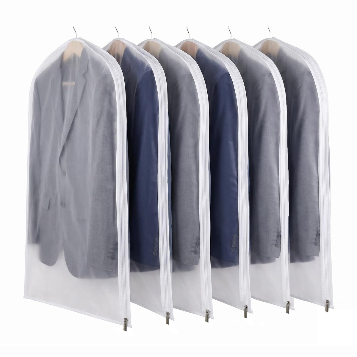 40" Garment Bags for Hanging Clothes, 6 Pack