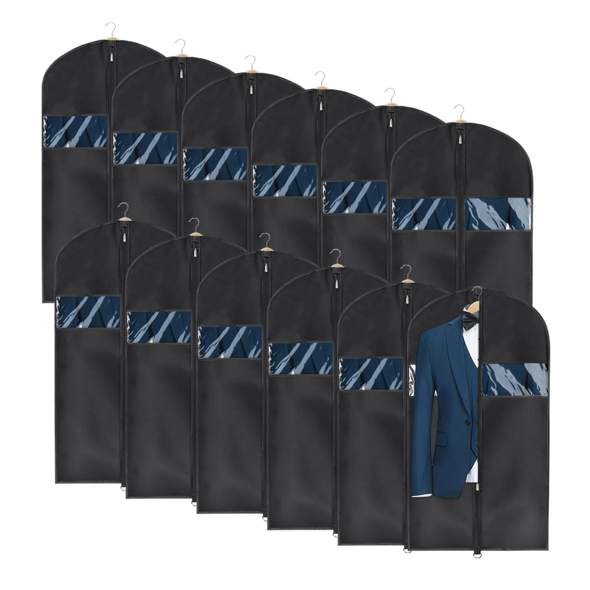 Univivi Garment Bag for Moving, Heavy Duty Suit Bag, 60 Inch, Set of 1