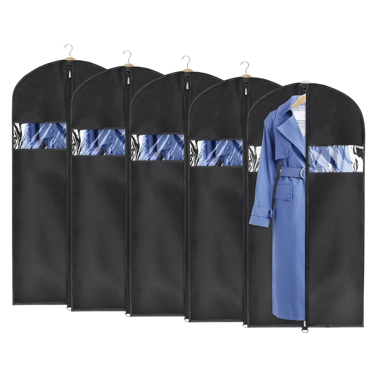 Univivi Garment Bag for Moving, Heavy Duty Suit Bag, 60 Inch, Set of 1