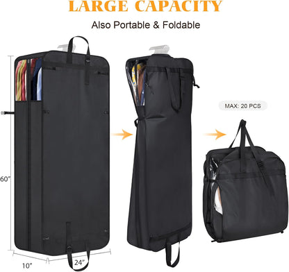 Univivi Garment Bag for Moving, Heavy Duty Suit Bag, 60 Inch, Set of 1