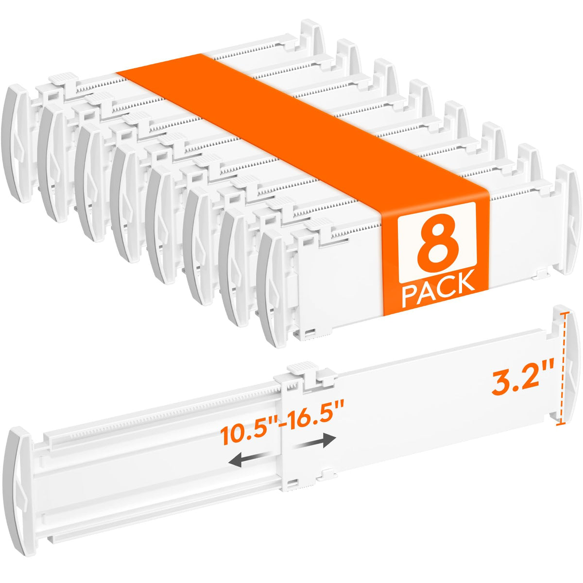 Lifewit 12 Pack 4" High Drawer Dividers, Adjustable Drawer Organizer Clothes