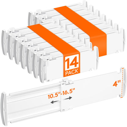 Lifewit 12 Pack 4" High Drawer Dividers, Adjustable Drawer Organizer Clothes
