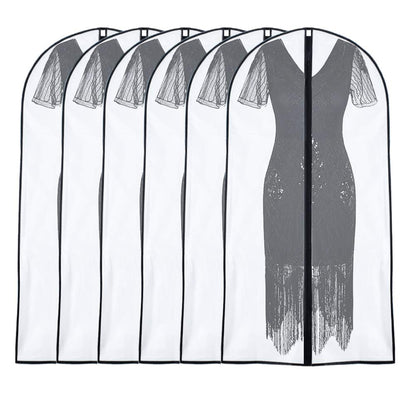 Garment Bags for Hanging Clothes 24"X48"Suit Bags for Closet Storage Plastic Waterproof Suit Cover Bags with Zipper for Suit, Sweaters, Coat Protector Travel Closet Clothing