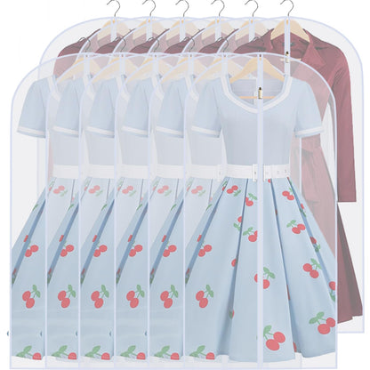 Garment Bags for Hanging Clothes 24"X48"Suit Bags for Closet Storage Plastic Waterproof Suit Cover Bags with Zipper for Suit, Sweaters, Coat Protector Travel Closet Clothing