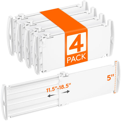 Lifewit 12 Pack 4" High Drawer Dividers, Adjustable Drawer Organizer Clothes
