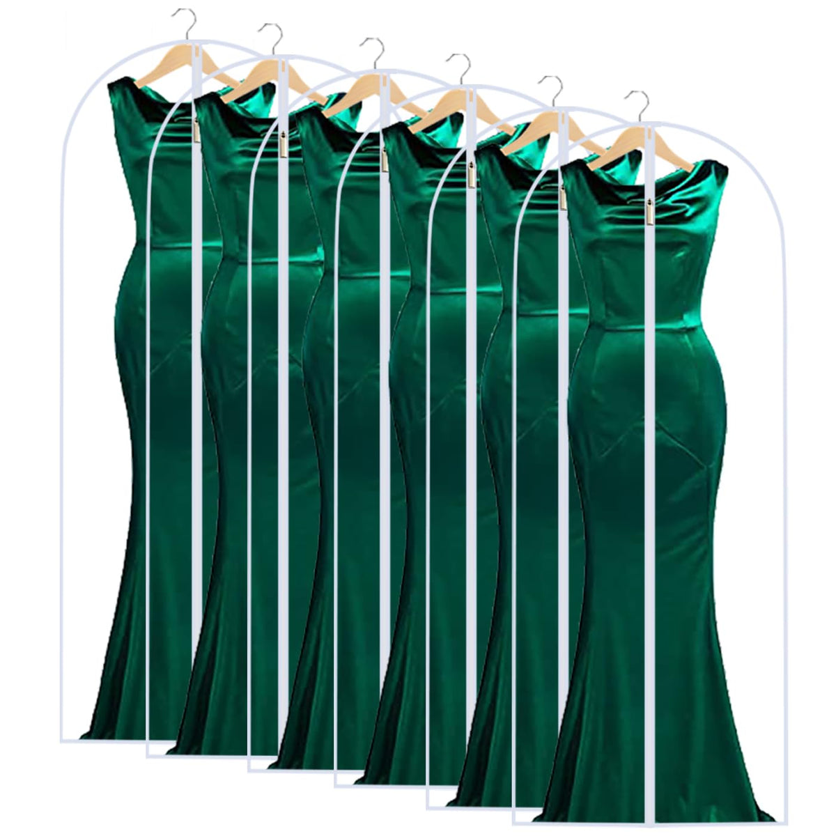 Garment Bags for Hanging Clothes 24"X48"Suit Bags for Closet Storage Plastic Waterproof Suit Cover Bags with Zipper for Suit, Sweaters, Coat Protector Travel Closet Clothing