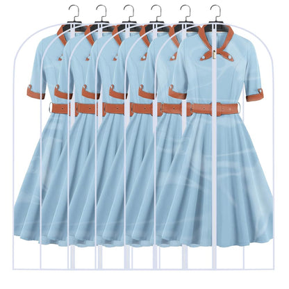 Garment Bags for Hanging Clothes 12 PCS Transparent Waterproof Dustproof Storage for Wardrobe Storage Suit Covers for Closet Cloth Cover Washable Clear Reuse Full Zipper for Suits Gowns 24''x40''