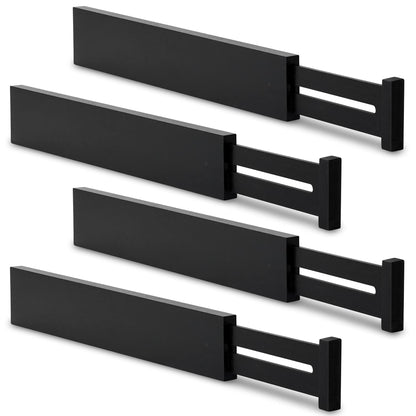Utoplike 4 Pcs Bamboo Kitchen Drawer Dividers, Large Drawers Organizers
