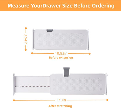 Adjustable Drawer Dividers, Storage Organizers, (2 Pack)