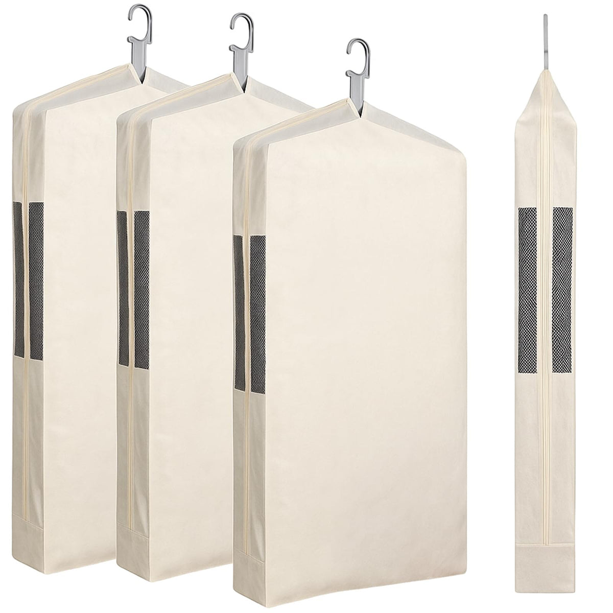 Aliceset 3 Pcs 24x40 In Pure Cotton Garment Storage Bag for Hanging Clothes