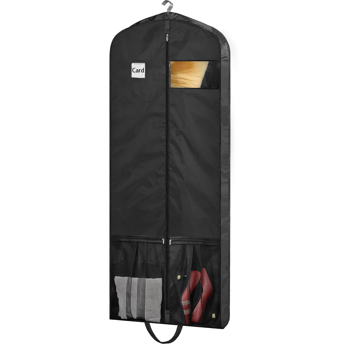 STEPONE 6.5" Gusseted Heavy Duty Garment Bags for Travel 43" Suit Bags for Closet Storage Hanging Clothes Bag with Pockets Mens Suit Holder for Shirts, Coats, Dresses, 2 Pack