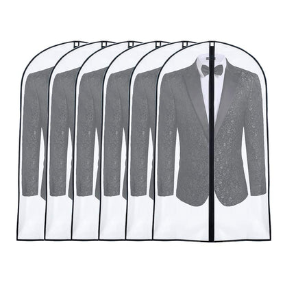 Garment Bags for Hanging Clothes 24"X48"Suit Bags for Closet Storage Plastic Waterproof Suit Cover Bags with Zipper for Suit, Sweaters, Coat Protector Travel Closet Clothing