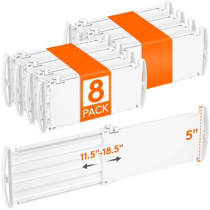 Lifewit 12 Pack 4" High Drawer Dividers, Adjustable Drawer Organizer Clothes