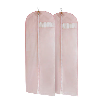 Dress Bags for Gowns Long, 65'' Long Dress Clear Garment Bag(Set of 2, 23.3'' X 65'')