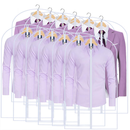 Garment Bags for Hanging Clothes 24"X48"Suit Bags for Closet Storage Plastic Waterproof Suit Cover Bags with Zipper for Suit, Sweaters, Coat Protector Travel Closet Clothing