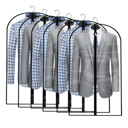 Garment Bags for Hanging Clothes 12 PCS Transparent Waterproof Dustproof Storage for Wardrobe Storage Suit Covers for Closet Cloth Cover Washable Clear Reuse Full Zipper for Suits Gowns 24''x40''