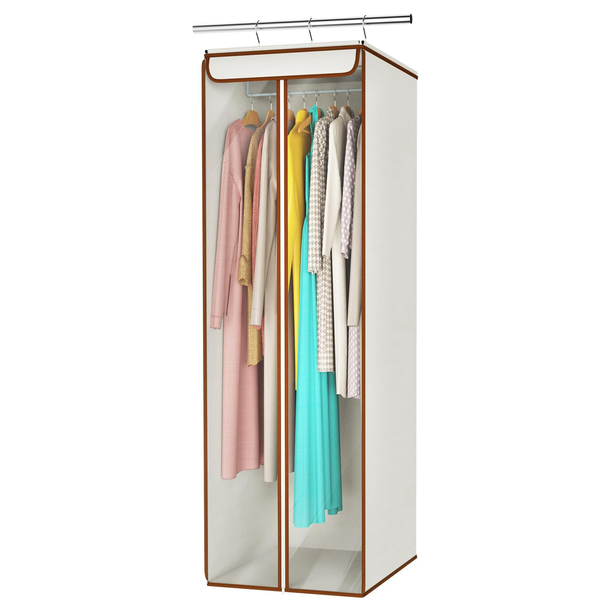 Univivi Garment Bags for Hanging Clothes, Cloth Bag 54 In, 1 PCS, Grey