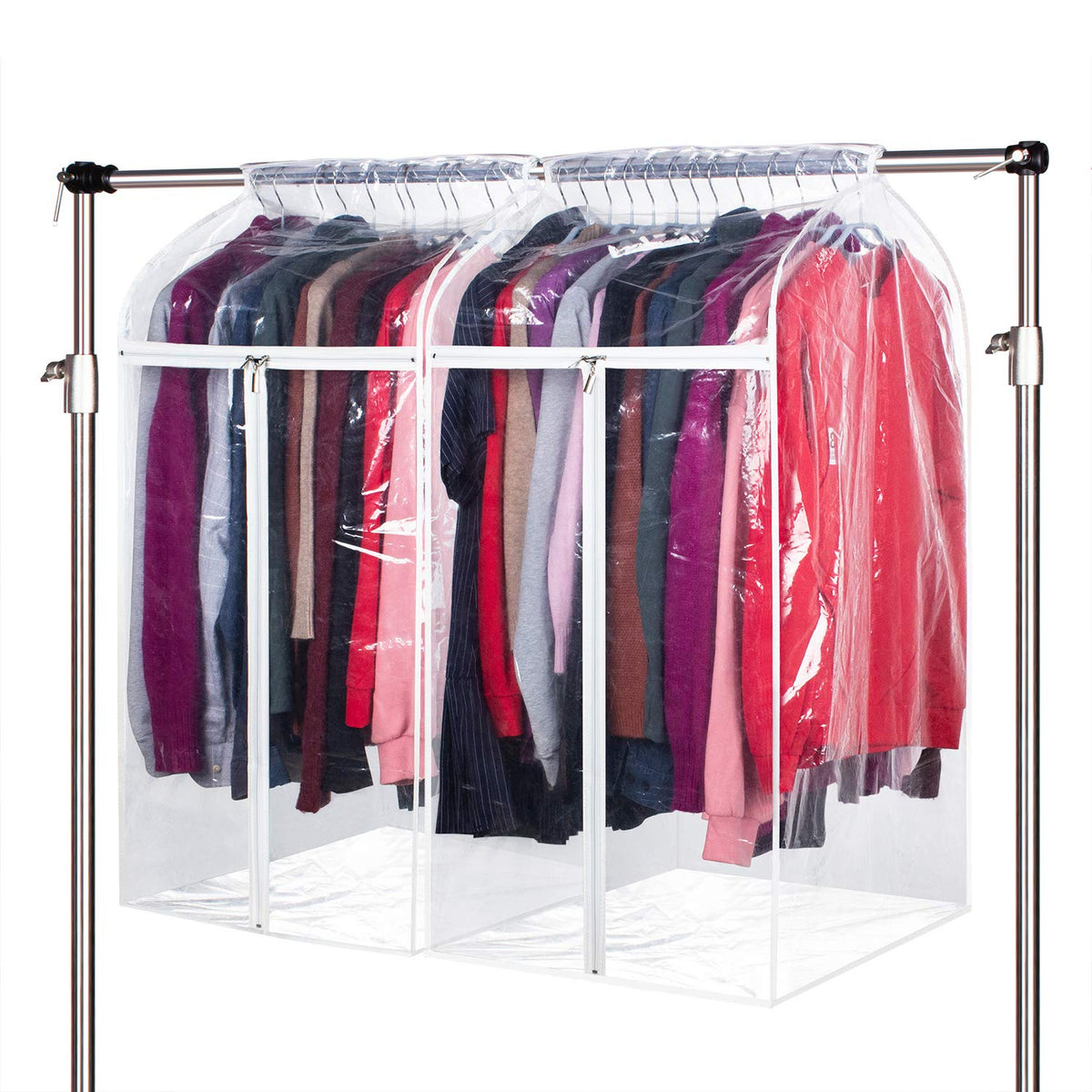 Zilink Clear Garment Bags for Storage Hanging Garment Rack Cover 40 in