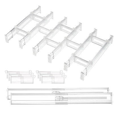 Vtopmart 4" Regular Upgrade Drawer Dividers for Clothes, 12.8"-22.3" 8 Pack
