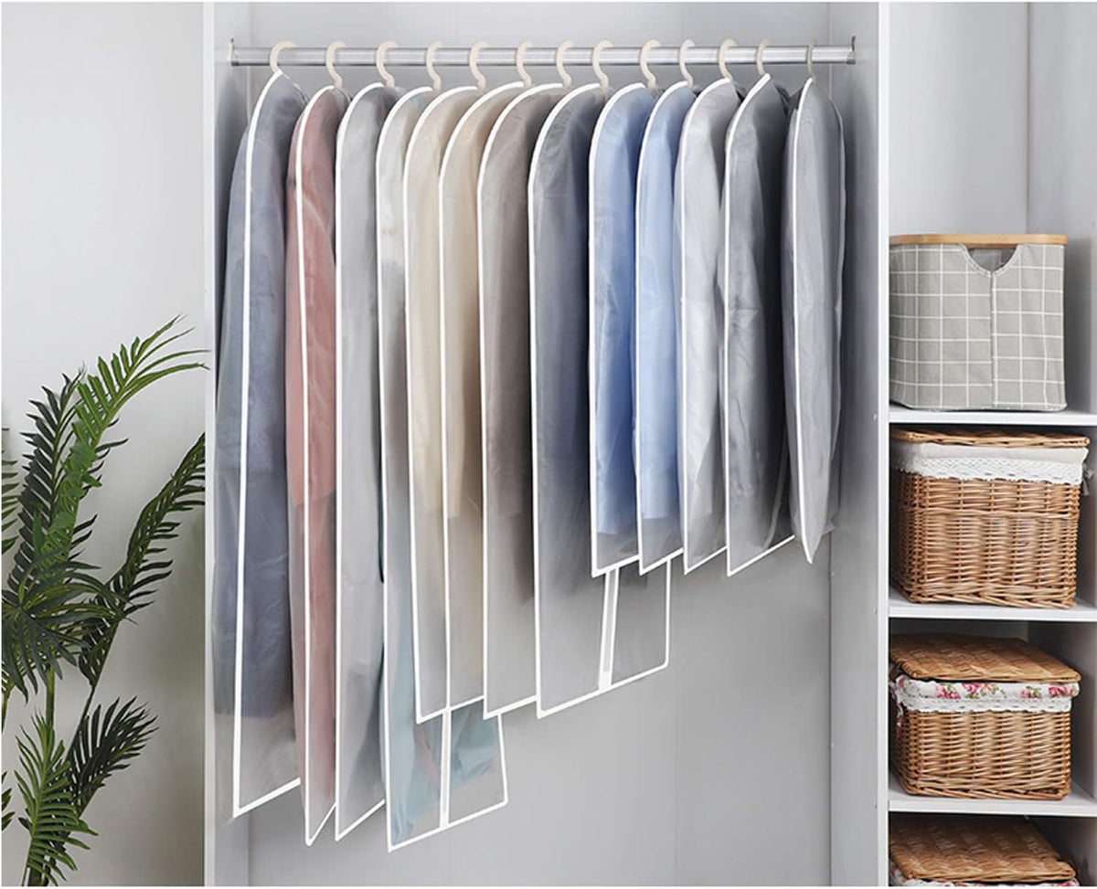 60" Clear Hanging Garment Bags Protect Extra Long Dresses & Gowns
