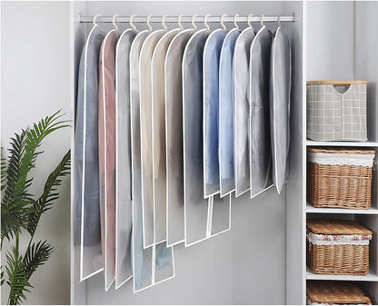 60" Clear Hanging Garment Bags Protect Extra Long Dresses & Gowns