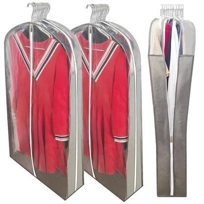 6.3" Gusseted Clear Suit Garment Bags for Storage Hanging Clothes
