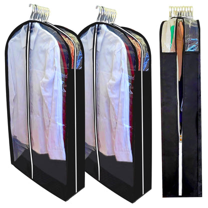 6.3" Gusseted Clear Suit Garment Bags for Storage Hanging Clothes