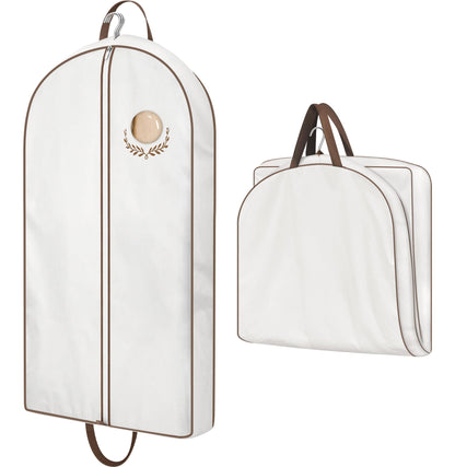 MISSLO 60" Cotton Garment Bag for Long Dress Breathable Fur Coat Storage Bag Women Dress Cover Luxury Garment Bags for Hanging Clothes Travel for Fur Coat, Jacket, Gown, Suit