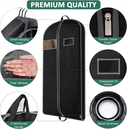 BALEINE 1PK Garment Bags for Hanging Clothes, 43" Suit Bag for Travel