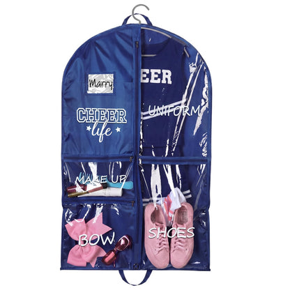 Blushtier 40" Cheer Uniform Garment Bag Cheerleading, Black,Gold